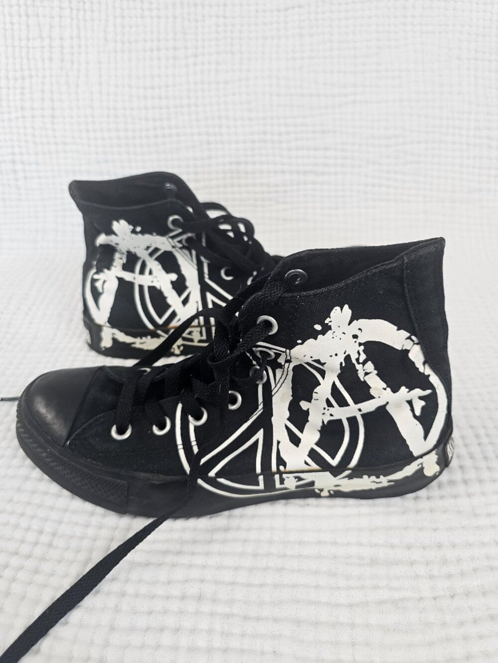 Converse Chuck Taylor All Star * Peace/Anarchy Limited Edition * Women's 8/Men 6 - Picture 11 of 13
